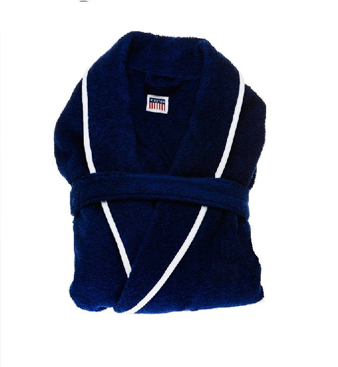 Bademantel marineblau (Größe M)